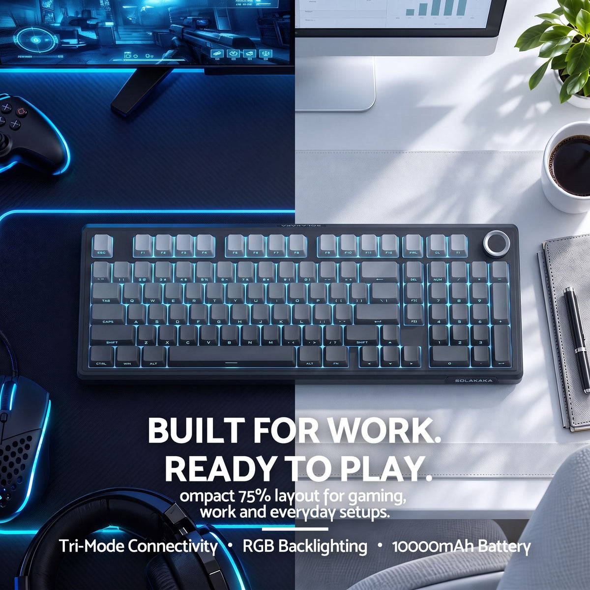 Ki99 Pro 99-Key Tri-Mode Hot-Swap Mechanical Keyboard