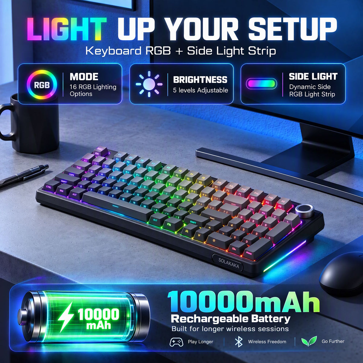 Ki99 Pro 99-Key Tri-Mode Hot-Swap Mechanical Keyboard