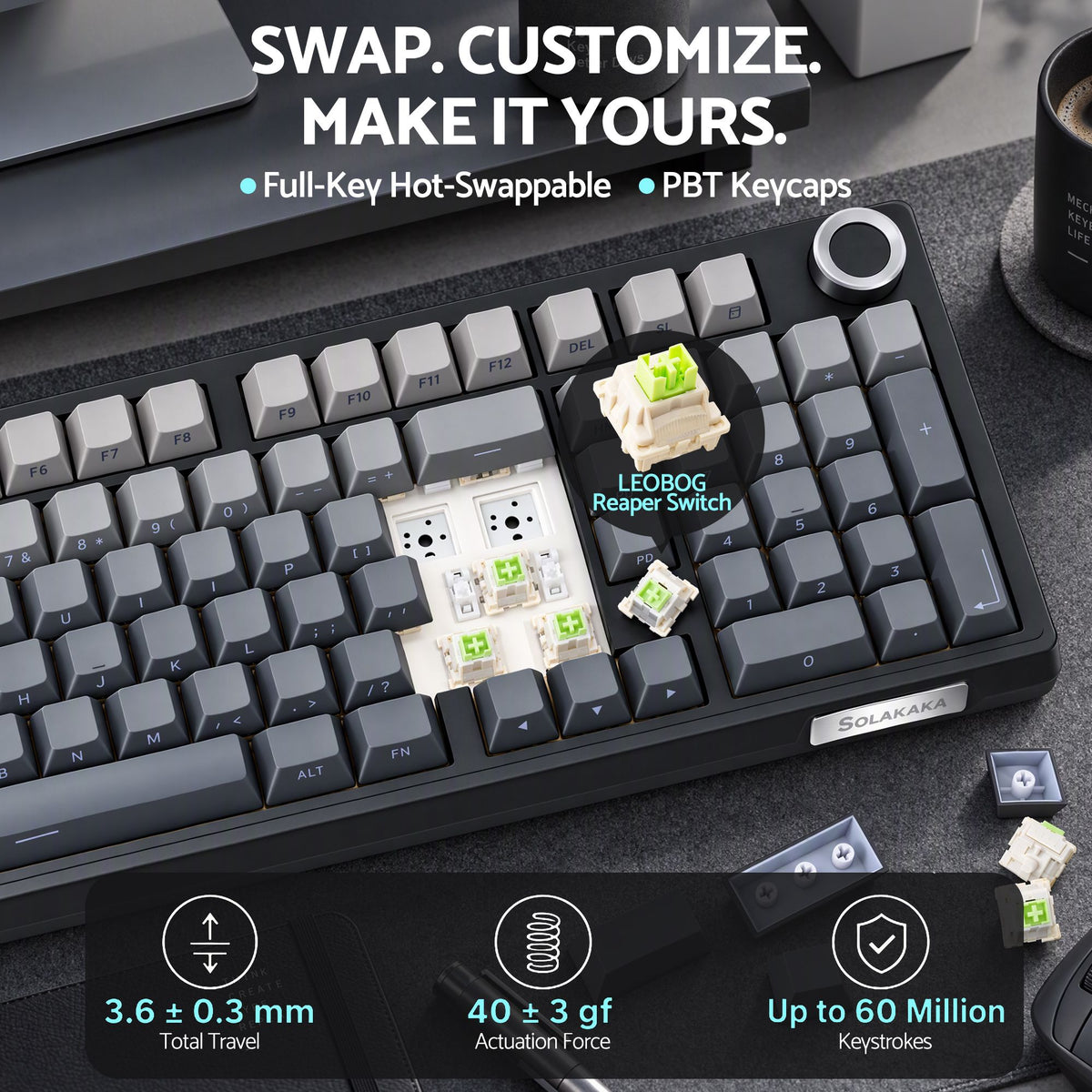 Ki99 Pro 99-Key Tri-Mode Hot-Swap Mechanical Keyboard