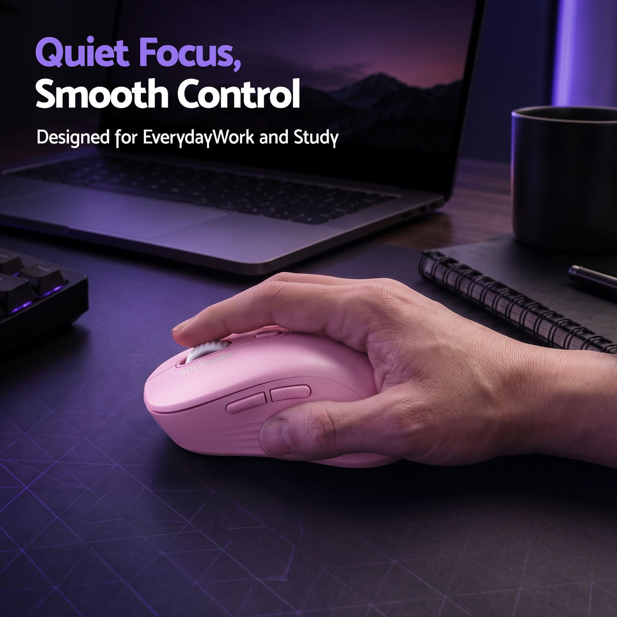 SM66 Silent Wireless Mouse Bluetooth 2.4GHz 4200 DPI