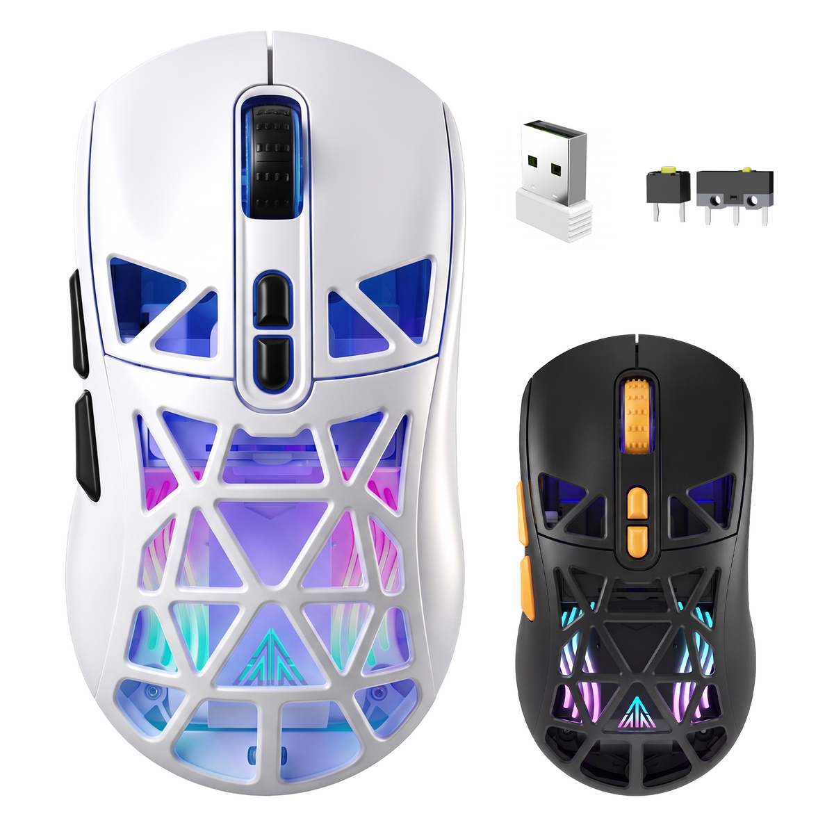 SM802 Pro Tri-Mode Gaming Mouse RGB 24000 DPI Hotswap