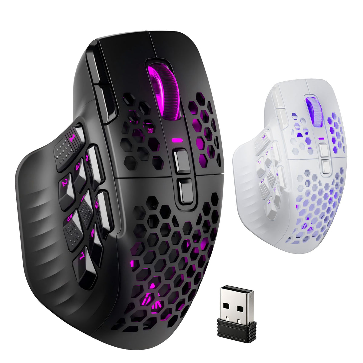 SM809 Pro Wireless MMO Gaming Mouse 16 Buttons 24000 DPI RGB