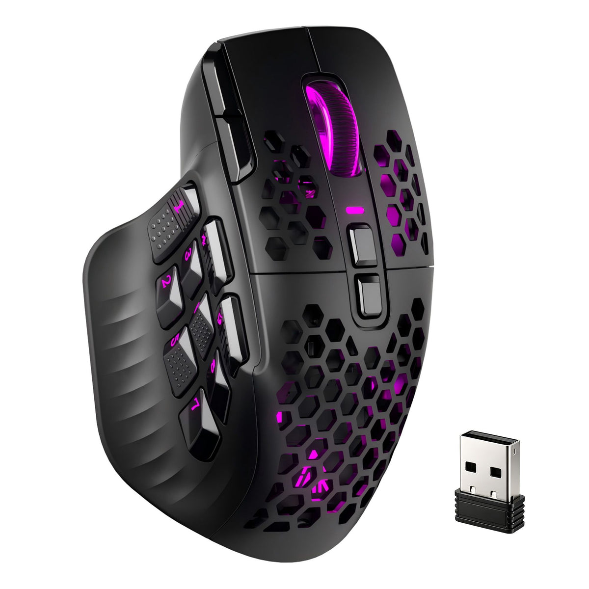 SM809 Pro Wireless MMO Gaming Mouse 16 Buttons 24000 DPI RGB