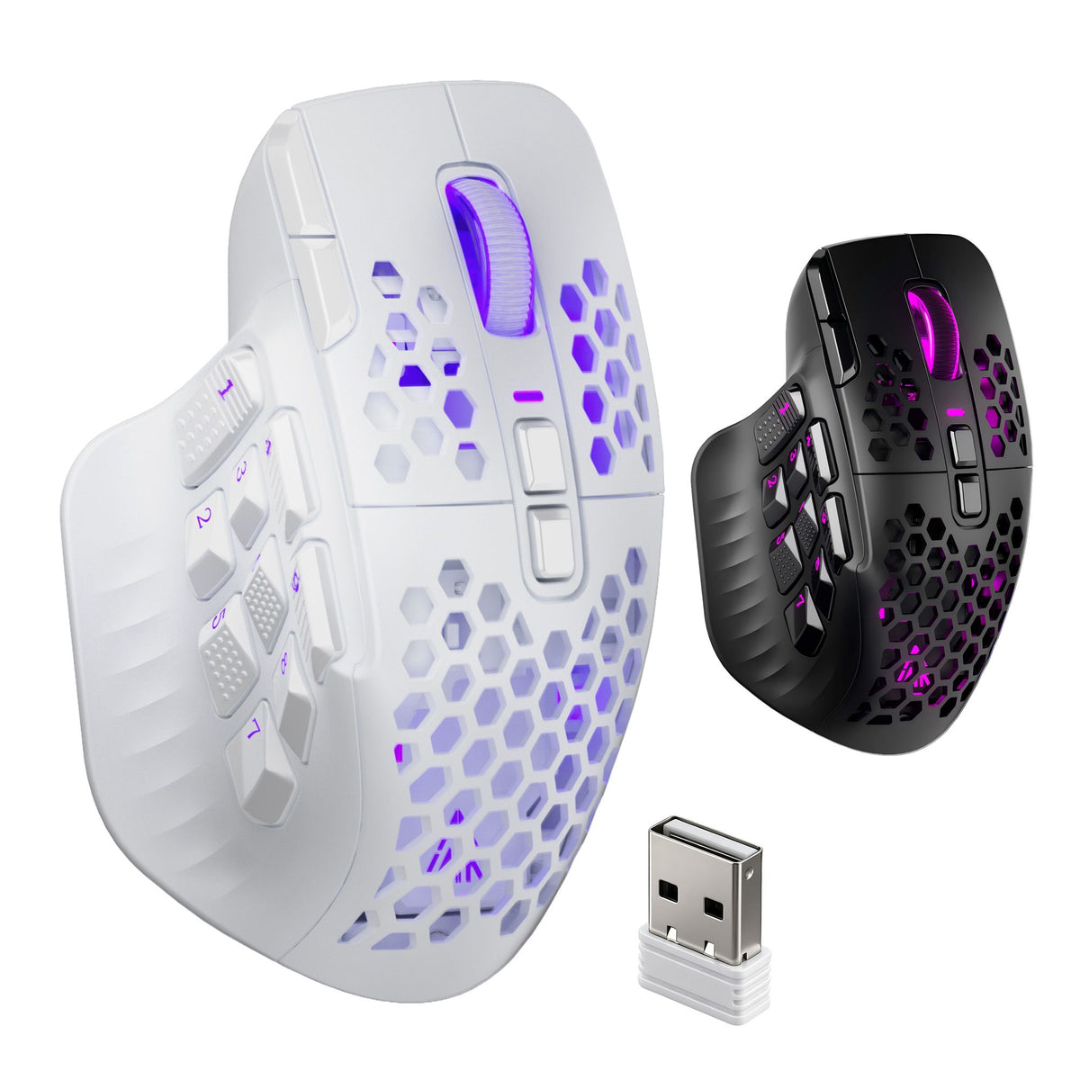 SOLAKAKA SM809 Pro Wireless MMO Gaming Mouse 16 Buttons 24000 DPI