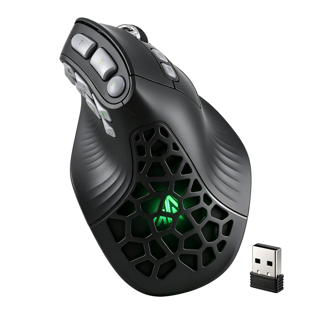 SOLAKAKA E9 Pro Vertical MMO Mouse Tri-Mode 36000 DPI 8000Hz PAW3395