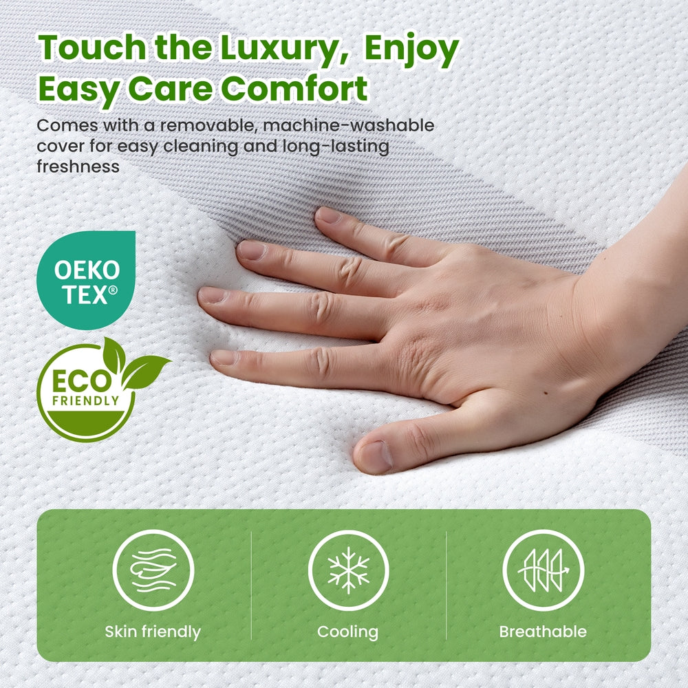 BedStory Single Reversible Gel Memory Foam Mattress 20cm Medium Soft