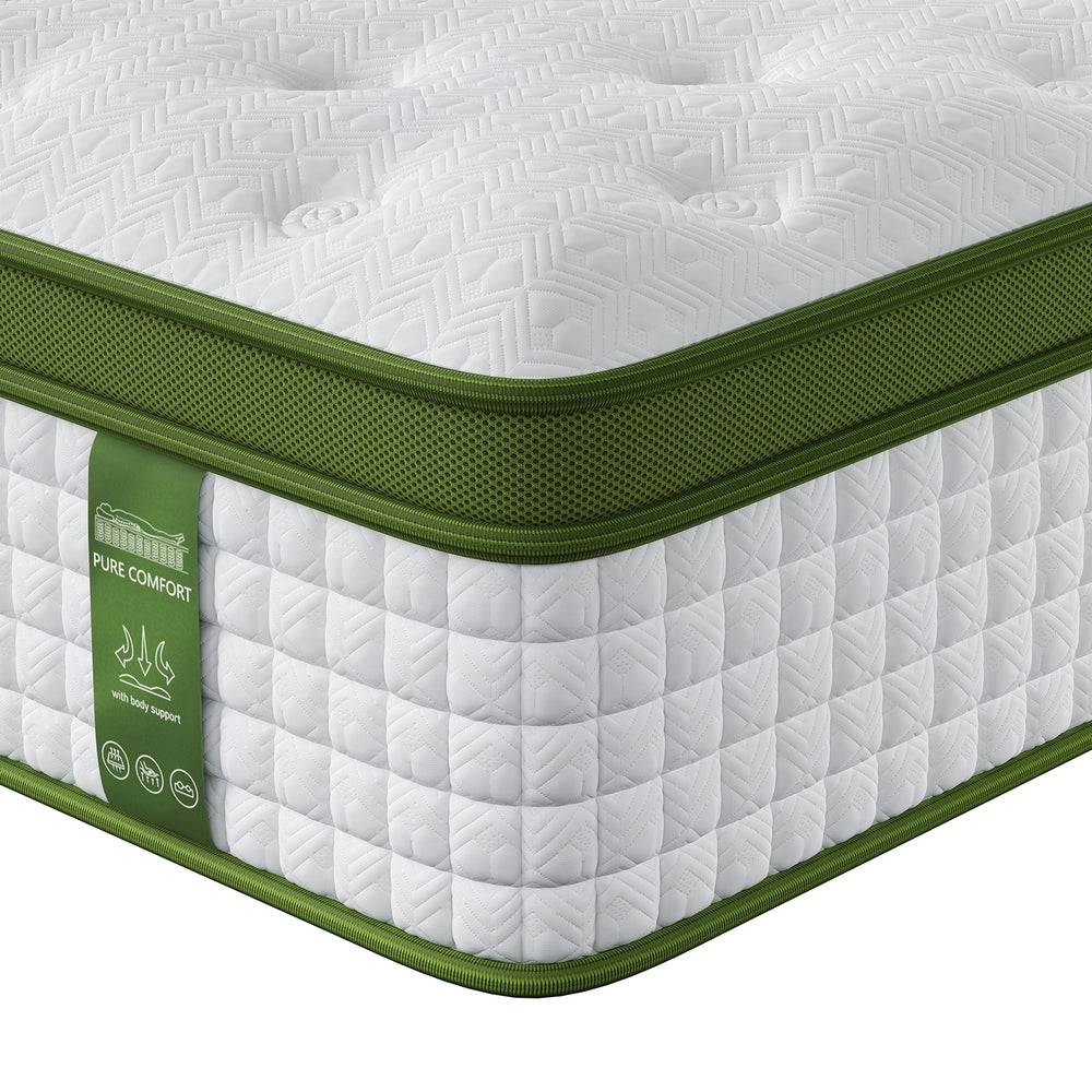 BedStory King Single Mattress 34cm Medium - Hybrid Mattress for Pressure Relief Motion Isolation
