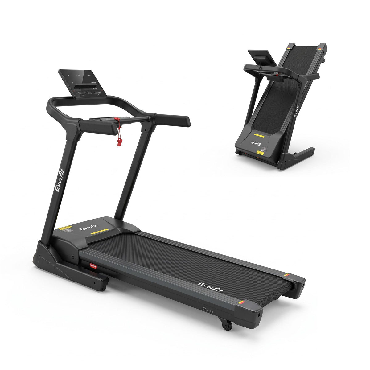 Everfit 3in1 Electric Treadmill with 15-Level Auto Incline Treadmills for Home Gym Foldable 460mm Black