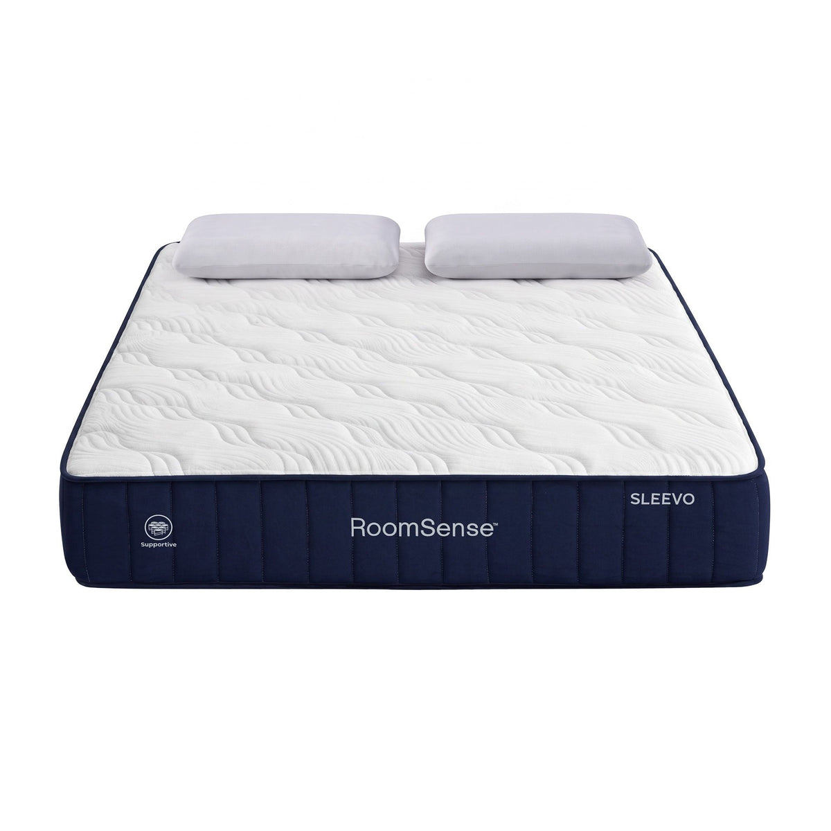 RoomSense Queen 26cm Firm Pocket Spring Mattress Bundle with 2 Pillows
