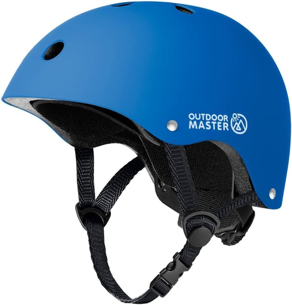 OutdoorMaster Youth Kids Bike Helmet Adjustable Multi-Sport Blue Small