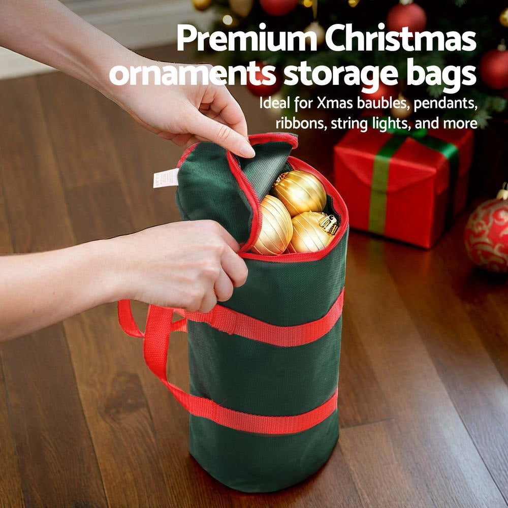 Jingle Jollys Christmas Baubles Storage Bag Green