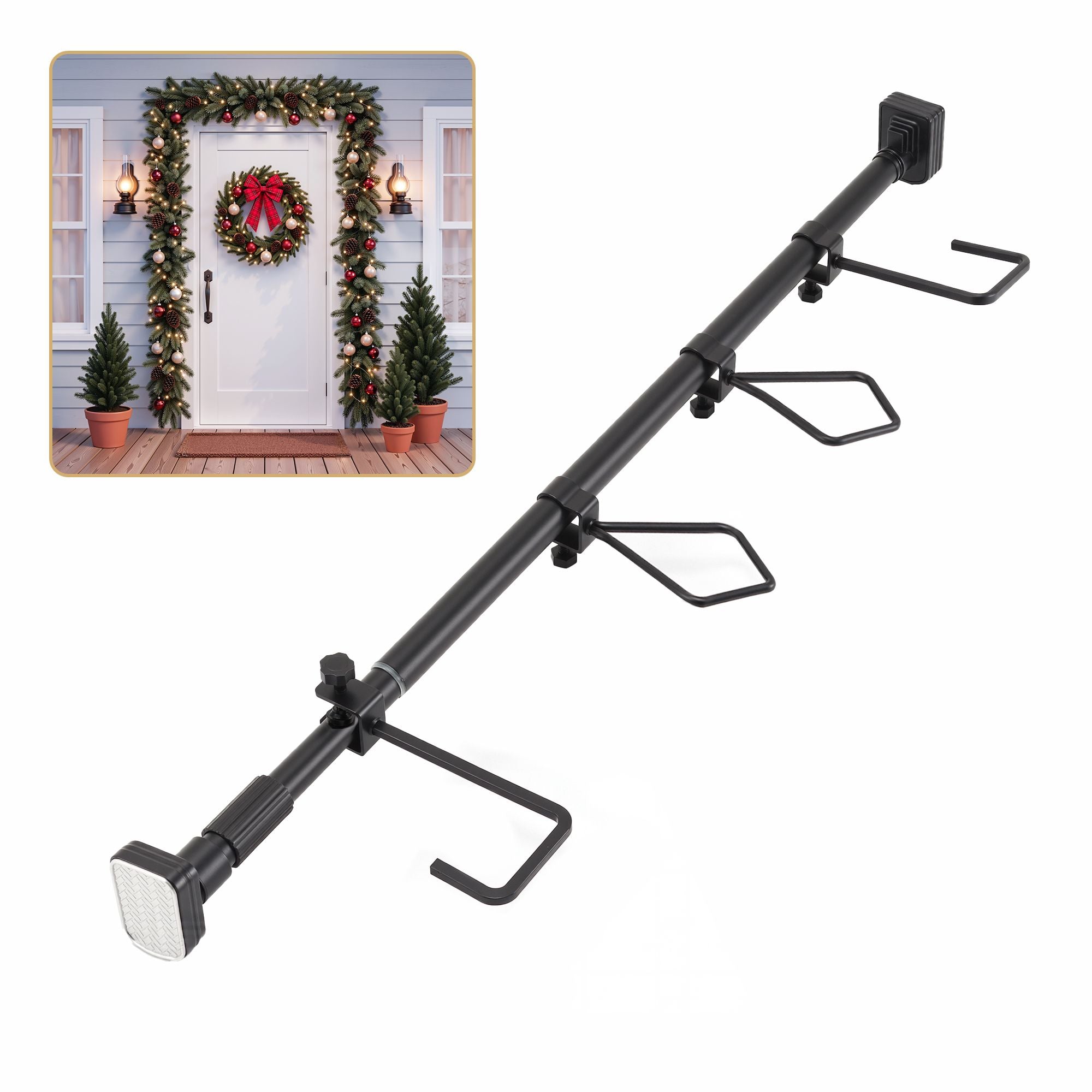 Jingle Jollys Christmas Garland Hook Hanger Wreath Fits 85-125CM Door No Drill