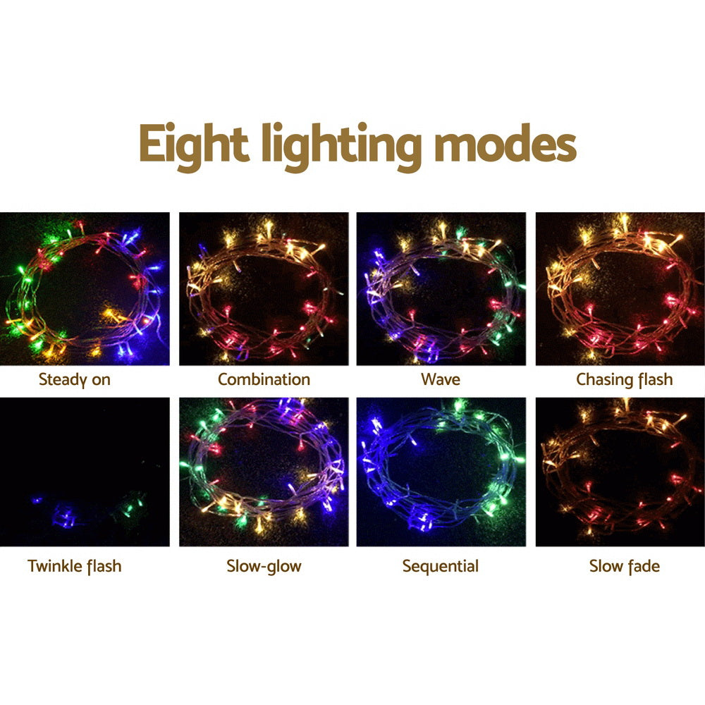 960 LED 32M Solar Icicle Christmas Lights, 8 Modes