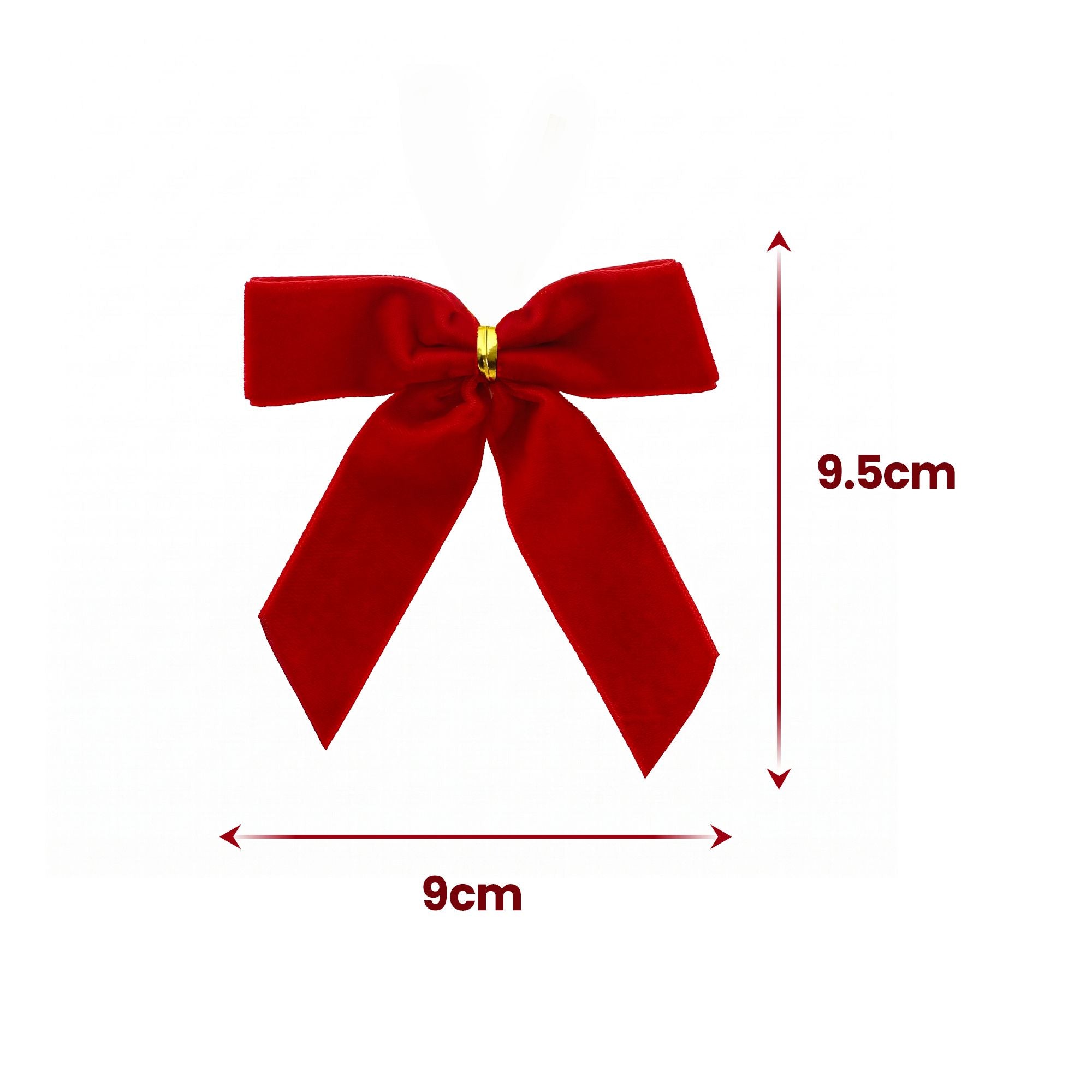 Jingle Jollys 24Pcs Red Velvet Christmas Bows Tree Decorations Xmas Decor