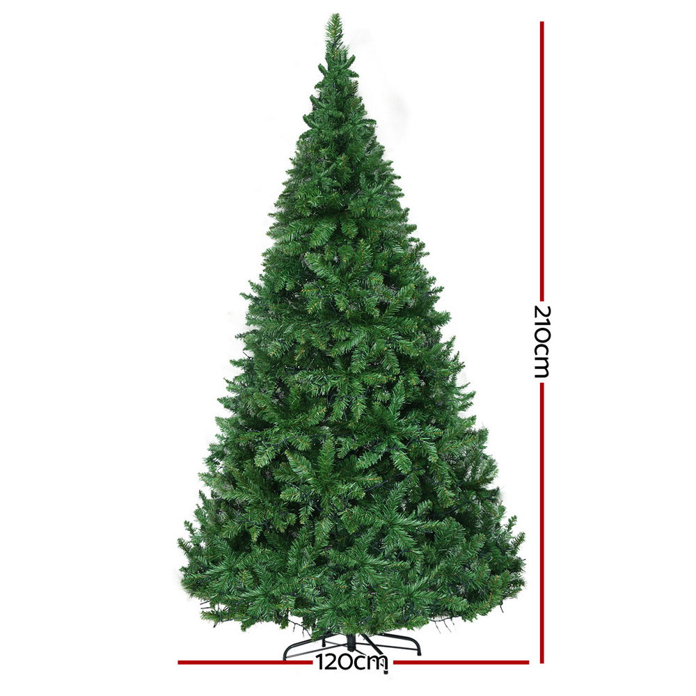 Pre-lit Fir Christmas Tree 7FT, 1134 Warm White LEDs, Jingle Jollys