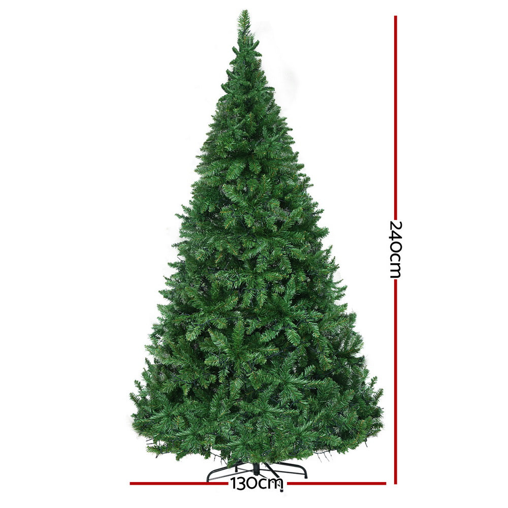 8FT Pre-lit Green Fir Christmas Tree, 1488 LEDs, Jingle Jollys