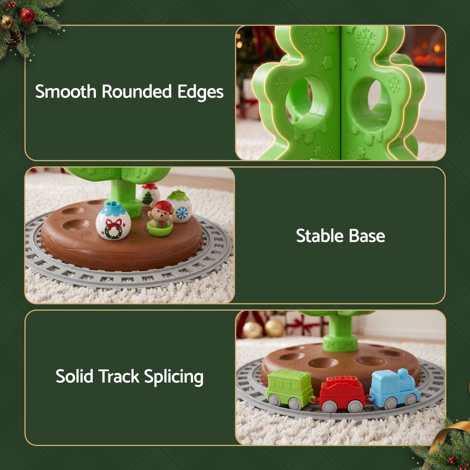 Jingle Jollys Toddler First Christmas Tree Mini Xmas Tree Toy Set with Train