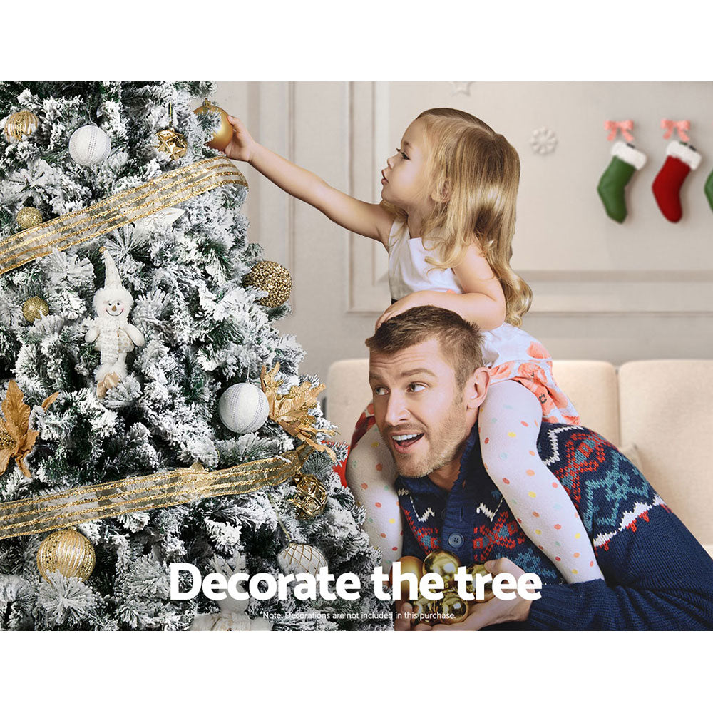Jingle Jollys 6FT Christmas Tree Snow-Flocked 758 Tips