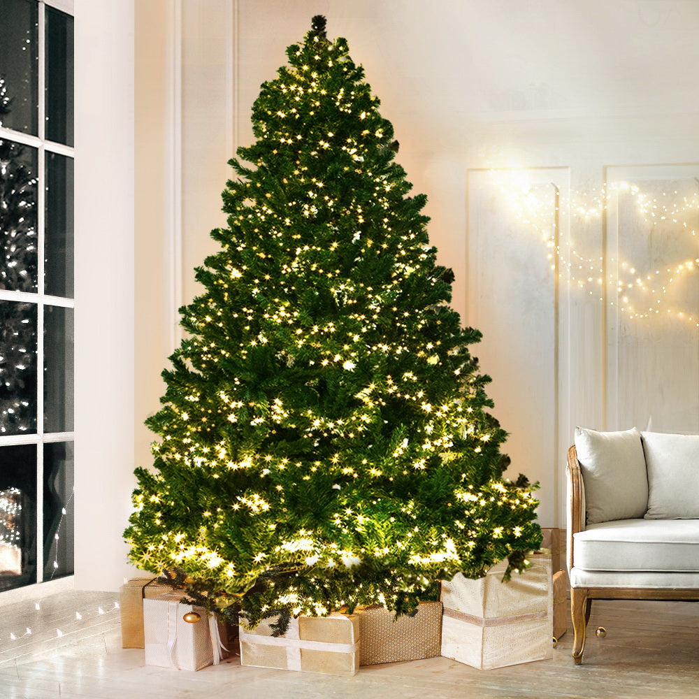 Jingle Jollys 2.1M Prelit Christmas Tree 3000 LEDs 8 Light Modes