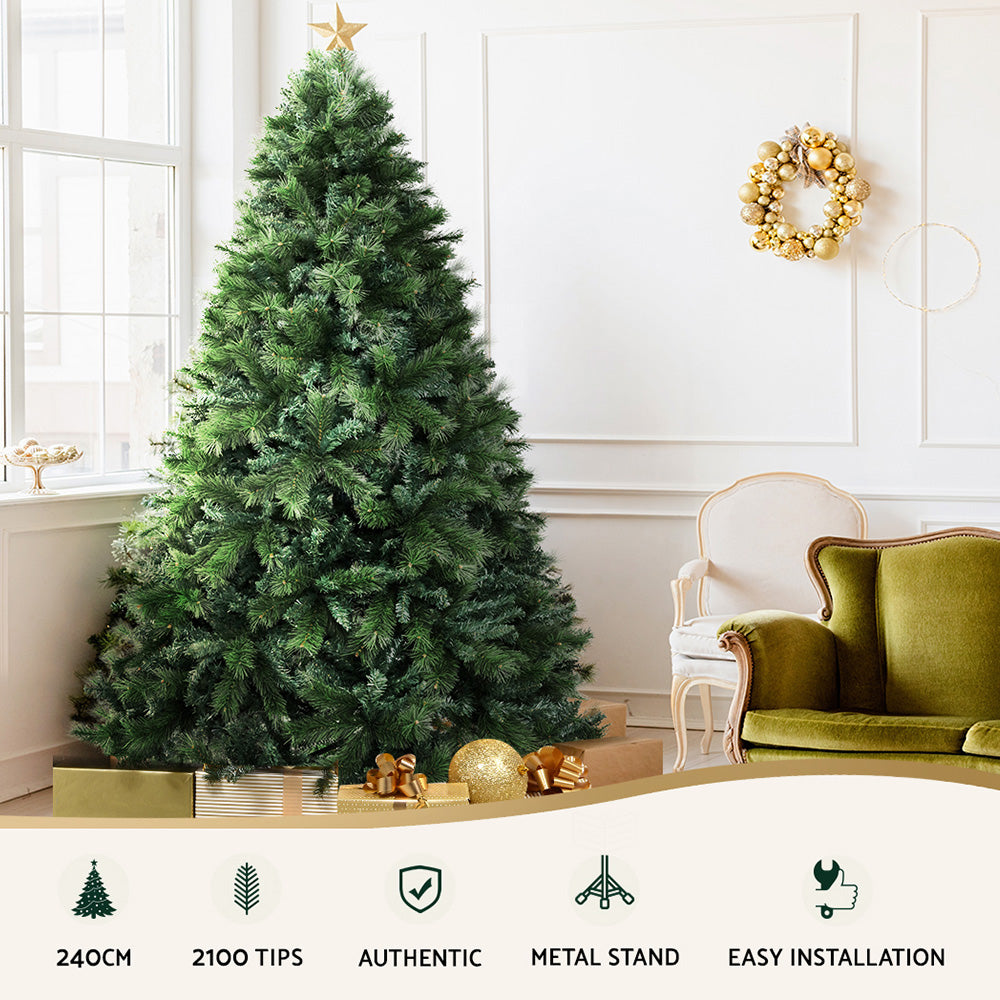 Jingle Jollys 2.4M Christmas Tree Pine Needles 2100 Tips