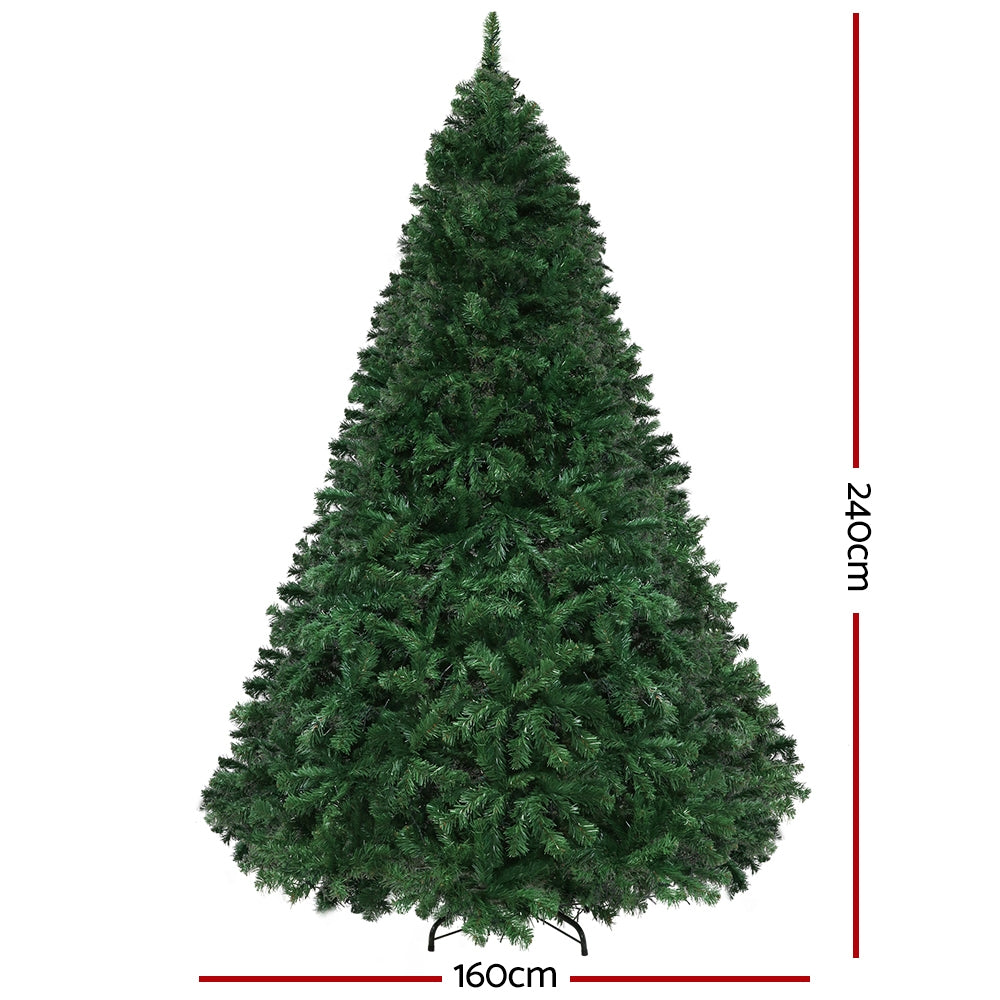 Jingle Jollys 2.4M LED Christmas Tree Multi-Colour 8 Light Modes