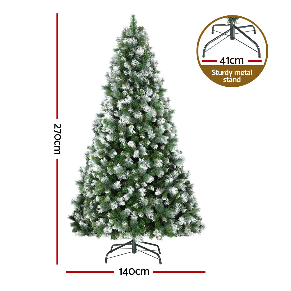 Jingle Jollys 9FT Christmas Tree Snowy Pine 1765 Tips