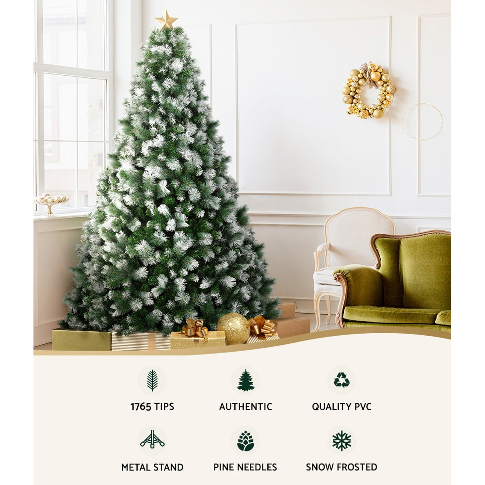 Jingle Jollys 9FT Christmas Tree Snowy Pine 1765 Tips