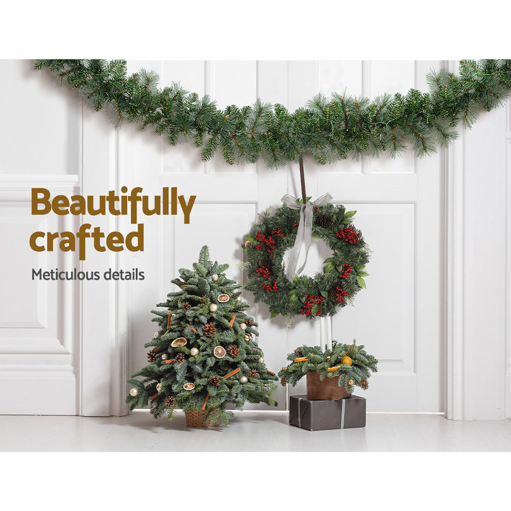 Jingle Jollys 1.8m Christmas Garland LED Lights Green