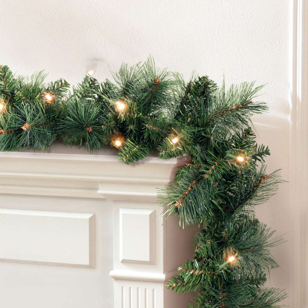 Jingle Jollys 1.8m Christmas Garland LED Lights Green