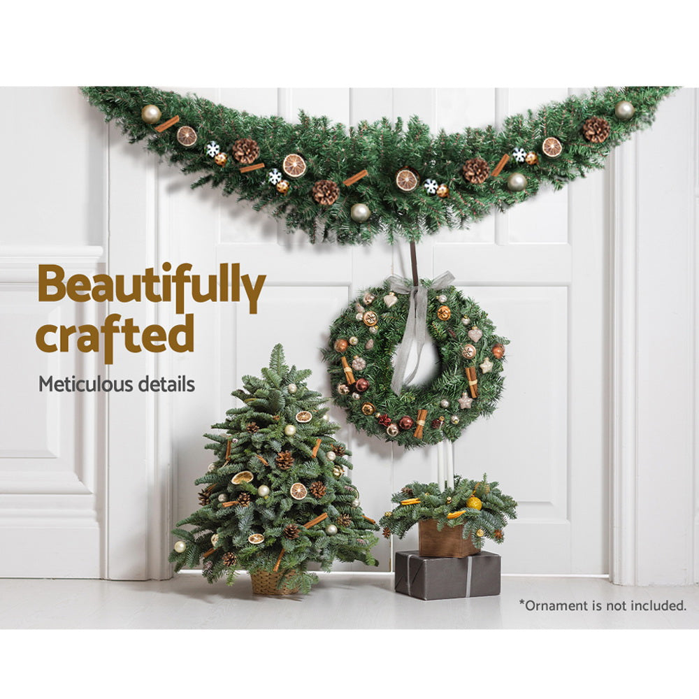Jingle Jollys 2.1m Christmas Garland Green Indoor Outdoor Decor