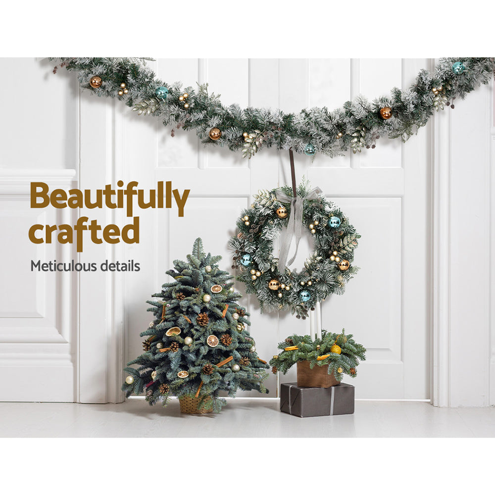 Jingle Jollys 2.7m Christmas Garland LED Snowy Decoration