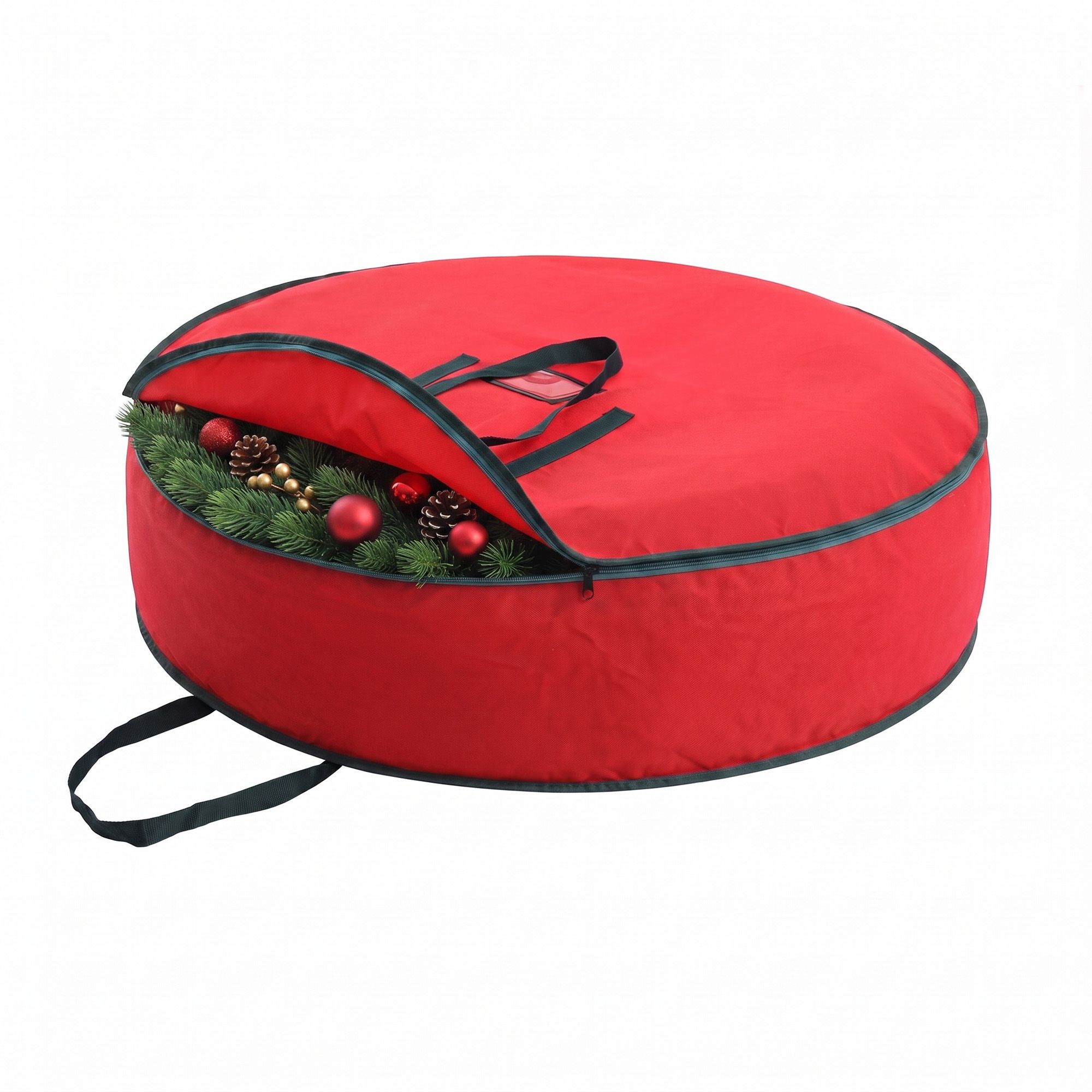 Jingle Jollys Christmas Garland Wreath Storage Bag Baubles Ornaments Container