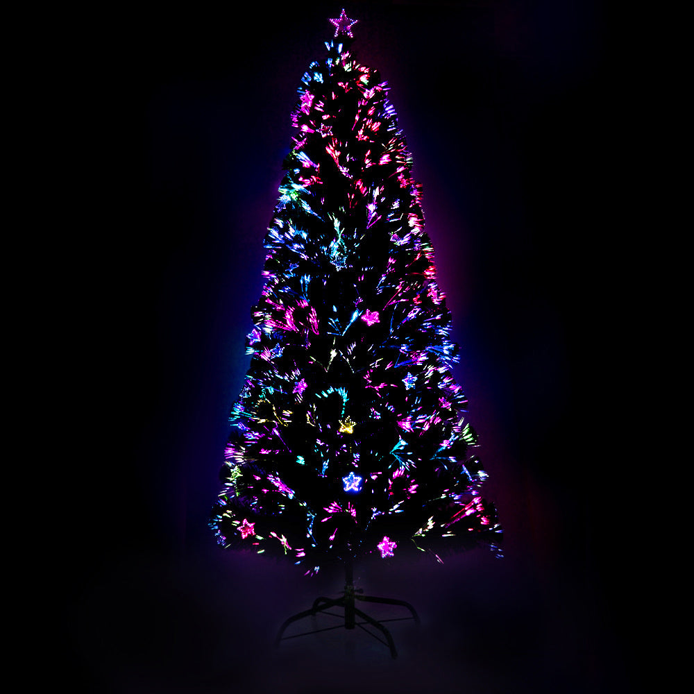 Jingle Jollys 1.8m Optic Fibre LED Christmas Tree Multi Colour