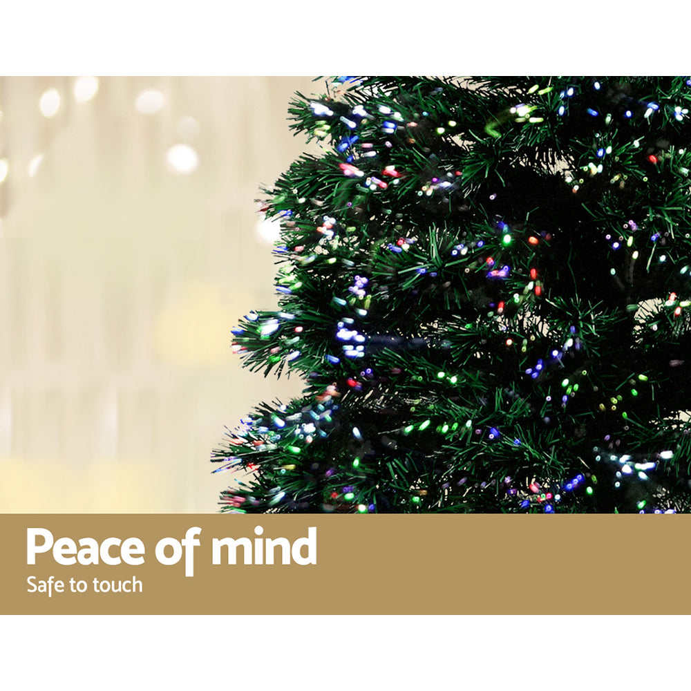 Jingle Jollys 180cm Optic Fibre LED Christmas Tree 300 Tips