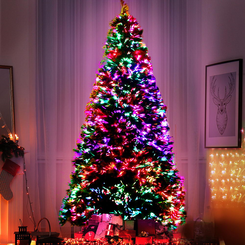 6ft Fibre Optic LED Christmas Tree, 300 Tips, Jingle Jollys