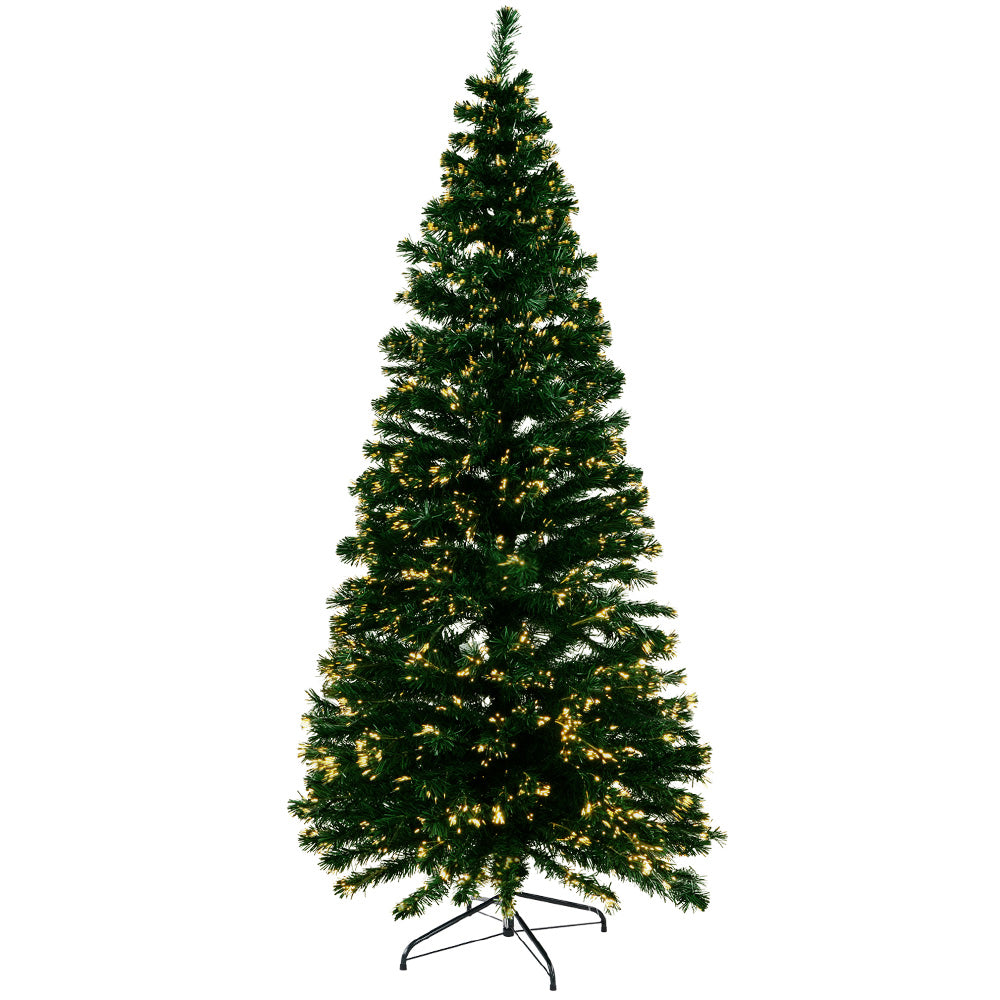 Jingle Jollys 1.8m Optic Fibre LED Christmas Tree Warm White