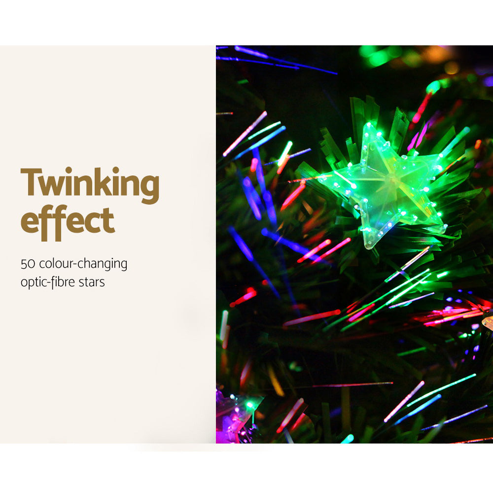 Jingle Jollys 2.1m Optic Fibre LED Christmas Tree Multi Colour