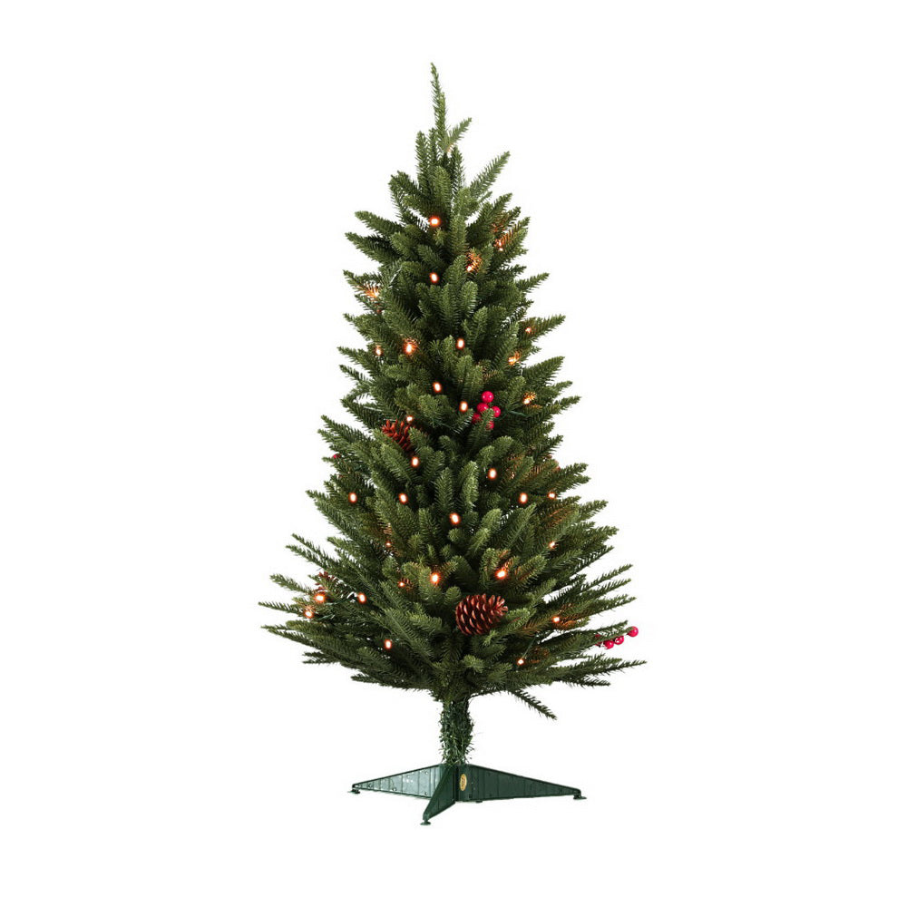 90cm LED Mini Christmas Tree, Warm White Lights, Sturdy Metal Base, Jingle Jollys