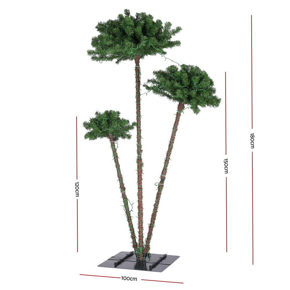 Jingle Jollys LED Christmas Palm Tree 3-in-1 Party Decor 1.2/1.5/1.8M