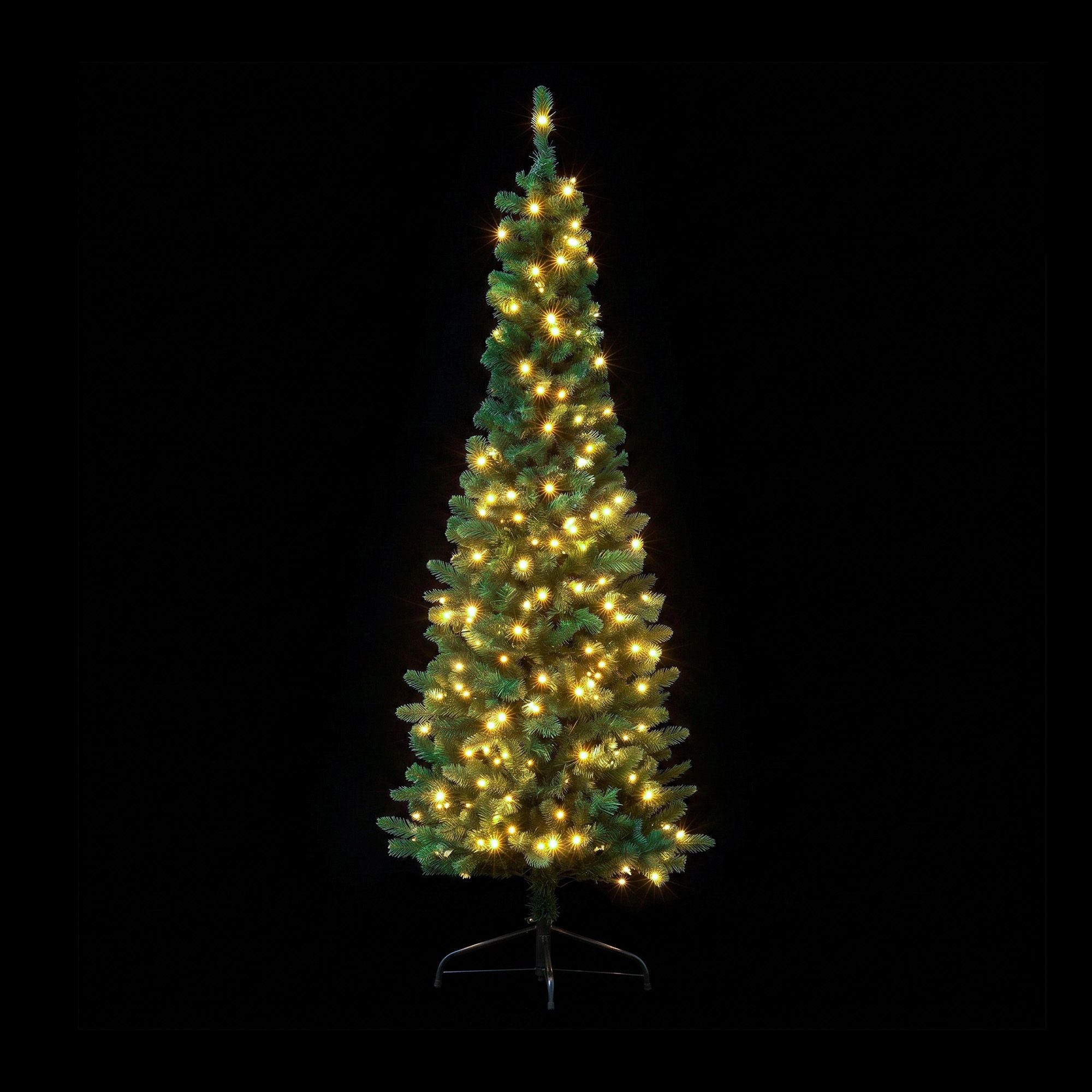 Jingle Jollys 1.8m Pre-Lit Christmas Tree Slim Pencil Xmas Tree Corner Tree