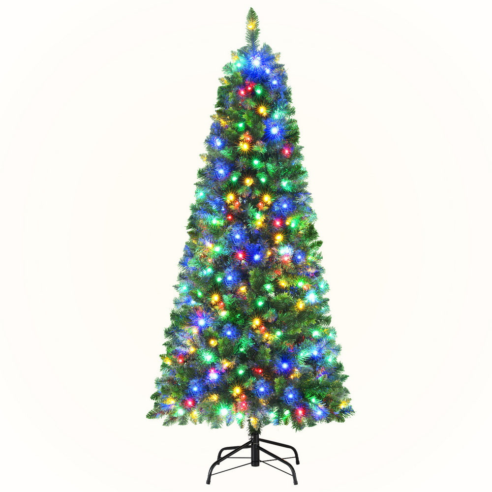 Jingle Jollys 1.8M Pre-lit Christmas Tree Multi Colour 200 LED