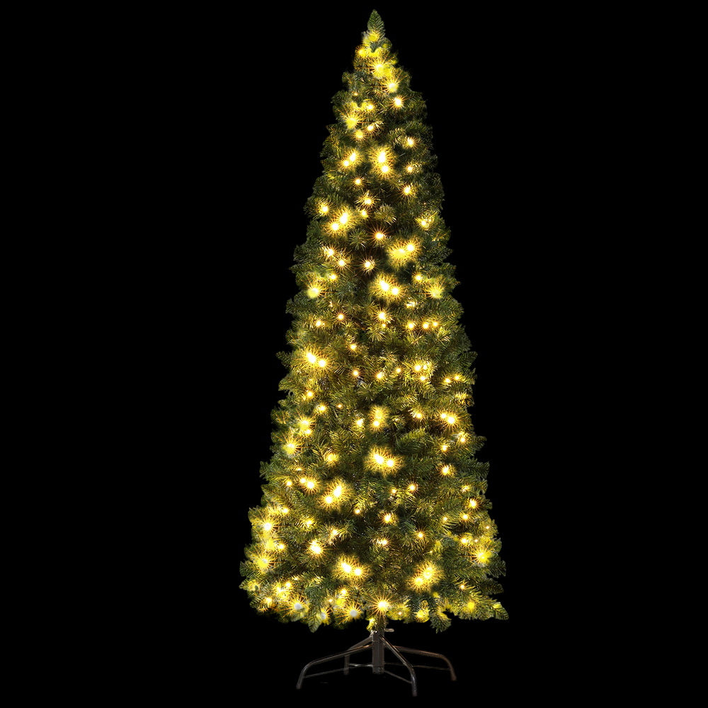 Jingle Jollys 1.8M Pre-lit Christmas Tree Multi Colour 200 LED