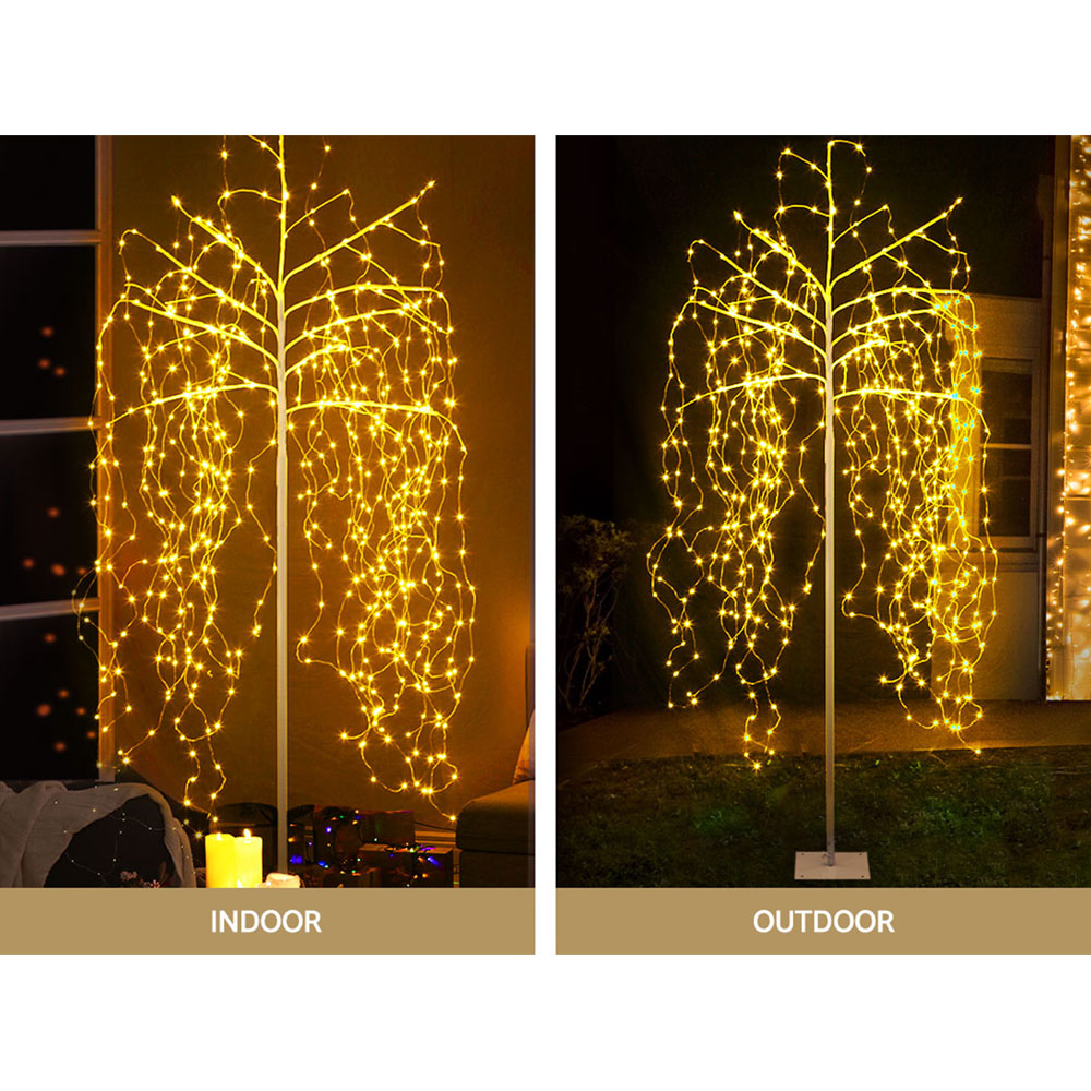 Jingle Jollys 2.1M Solar LED Christmas Tree 600 Lights