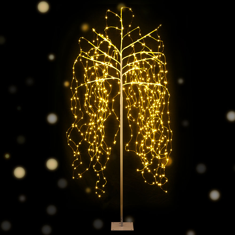 Jingle Jollys 2.1M Solar LED Christmas Tree 600 Lights