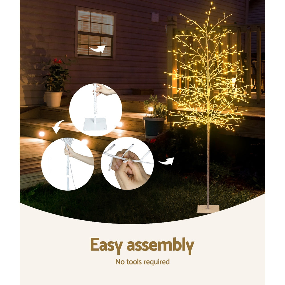Jingle Jollys 2.1M LED Christmas Tree 480 Warm White Lights