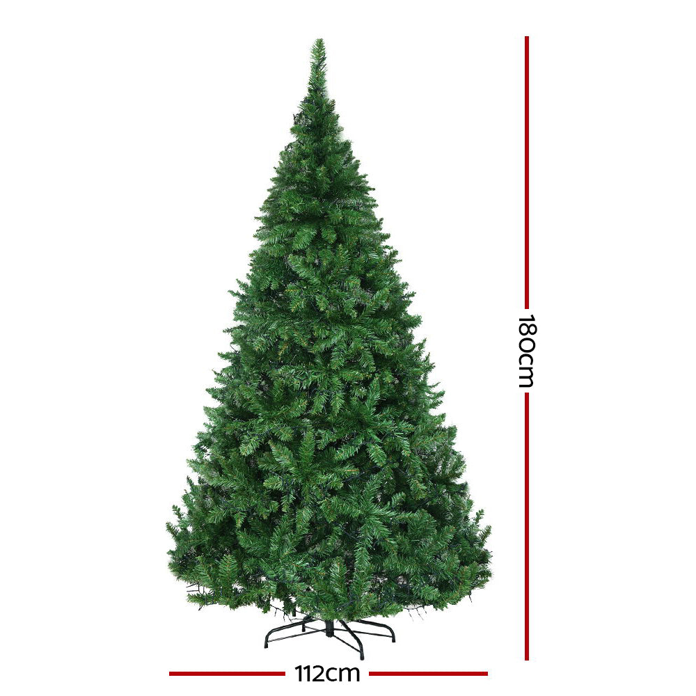 Jingle Jollys 1.8m Pre-lit LED Christmas Tree 8 Light Modes