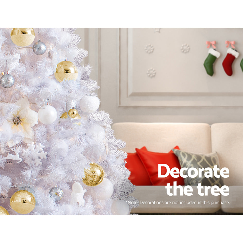 Jingle Jollys 2.1m Christmas Tree with 1000 Tips in White