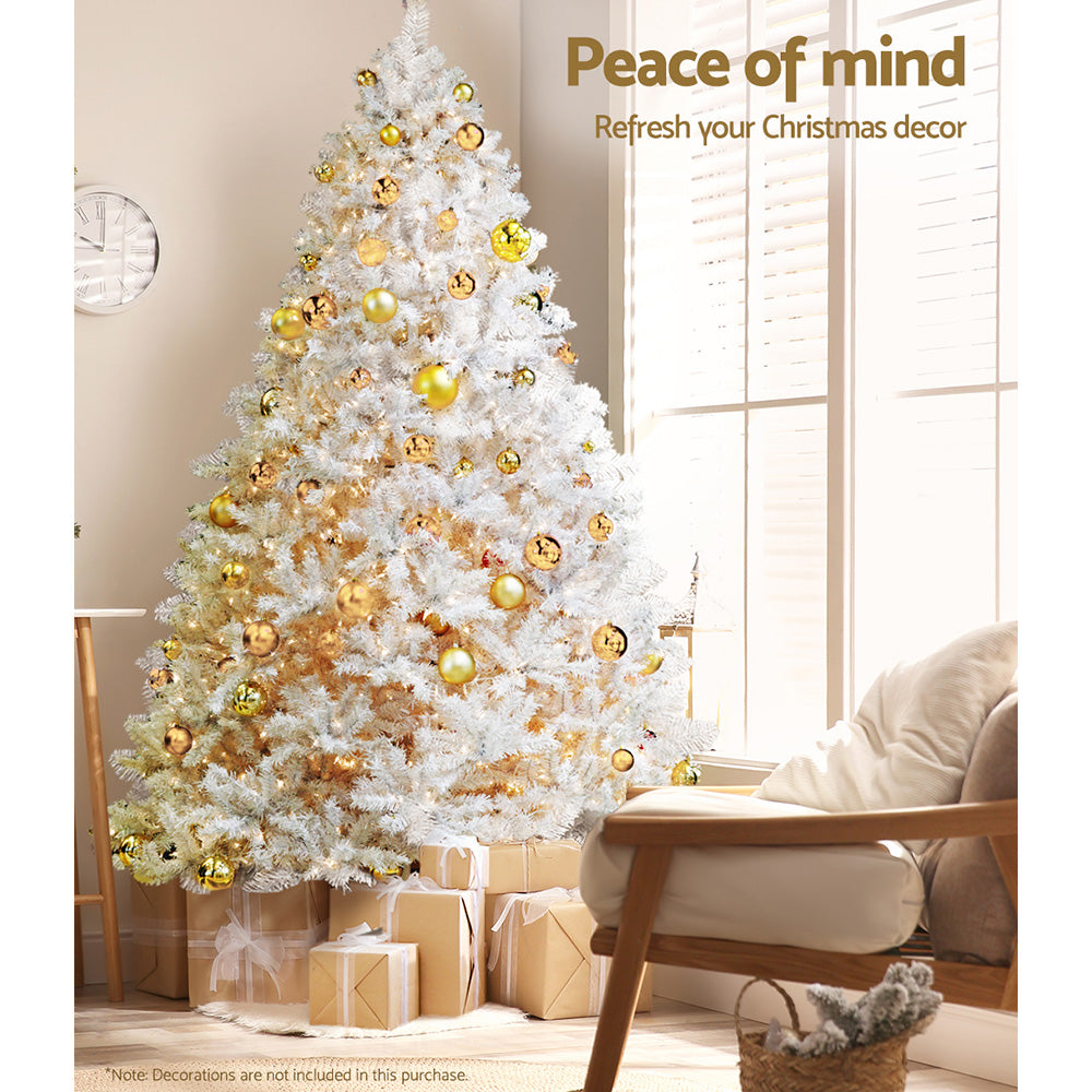 Jingle Jollys 2.1m Christmas Tree with 1000 Tips in White