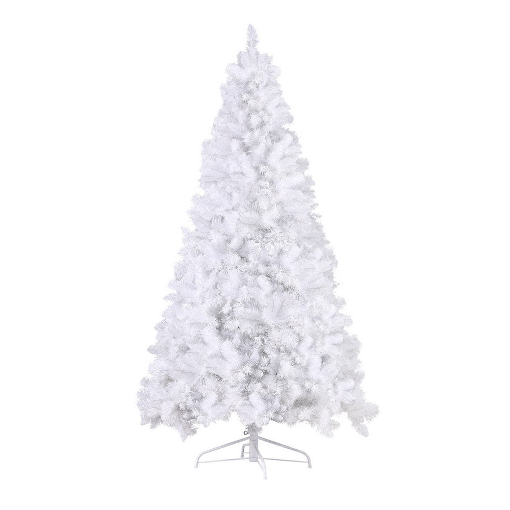 7FT 500 LED White Christmas Tree Non-toxic PVC, Metal Base