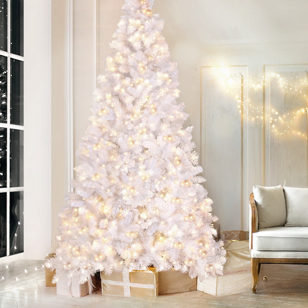 7FT 500 LED White Christmas Tree Non-toxic PVC, Metal Base